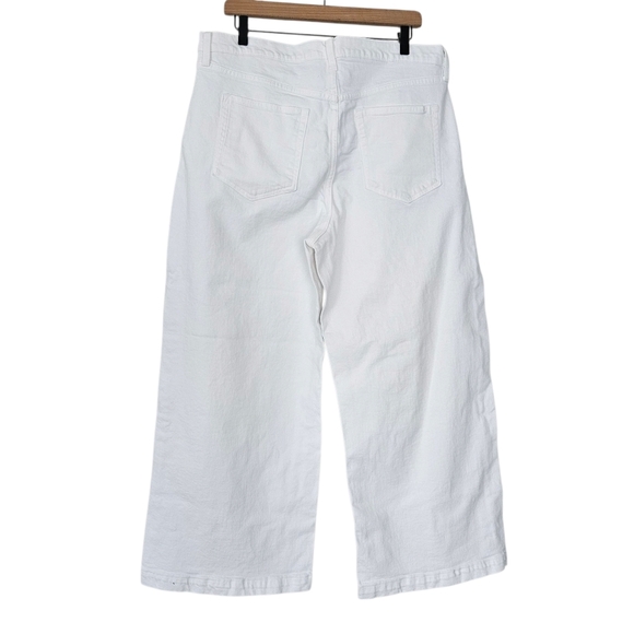 GAP High Rise Stride Wide-Leg Ankle Jeans in Optic White Size 16R - Picture 3 of 10